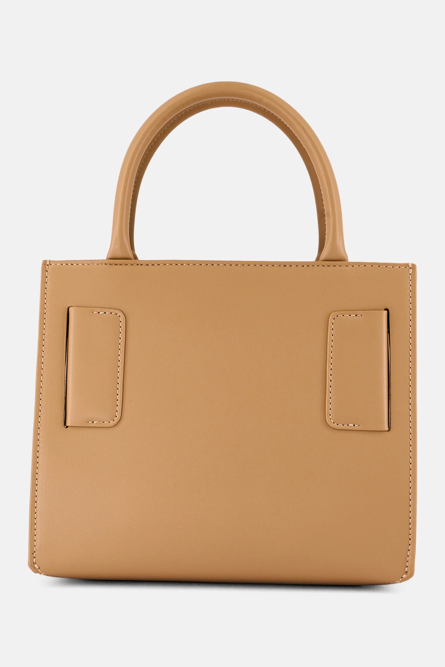 Bebe Solid Satchel Bag, Tan
