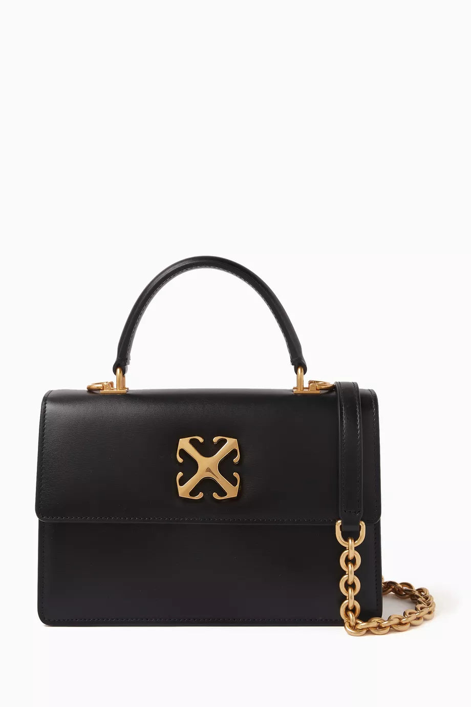 OFF-WHITE Jitney 1.4 Top Handle Bag in Calfskin Leather