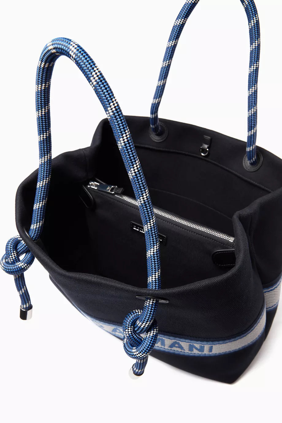 Emporio Armani MyEA Logo-tape Shopping Tote Bag