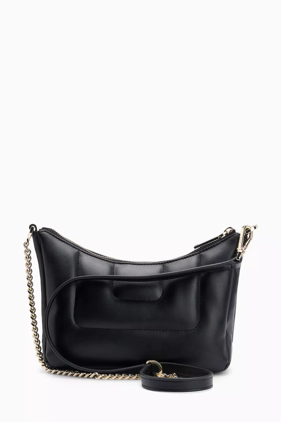 BOSS Double B Monogram Quilted Hobo Bag in Faux Leather