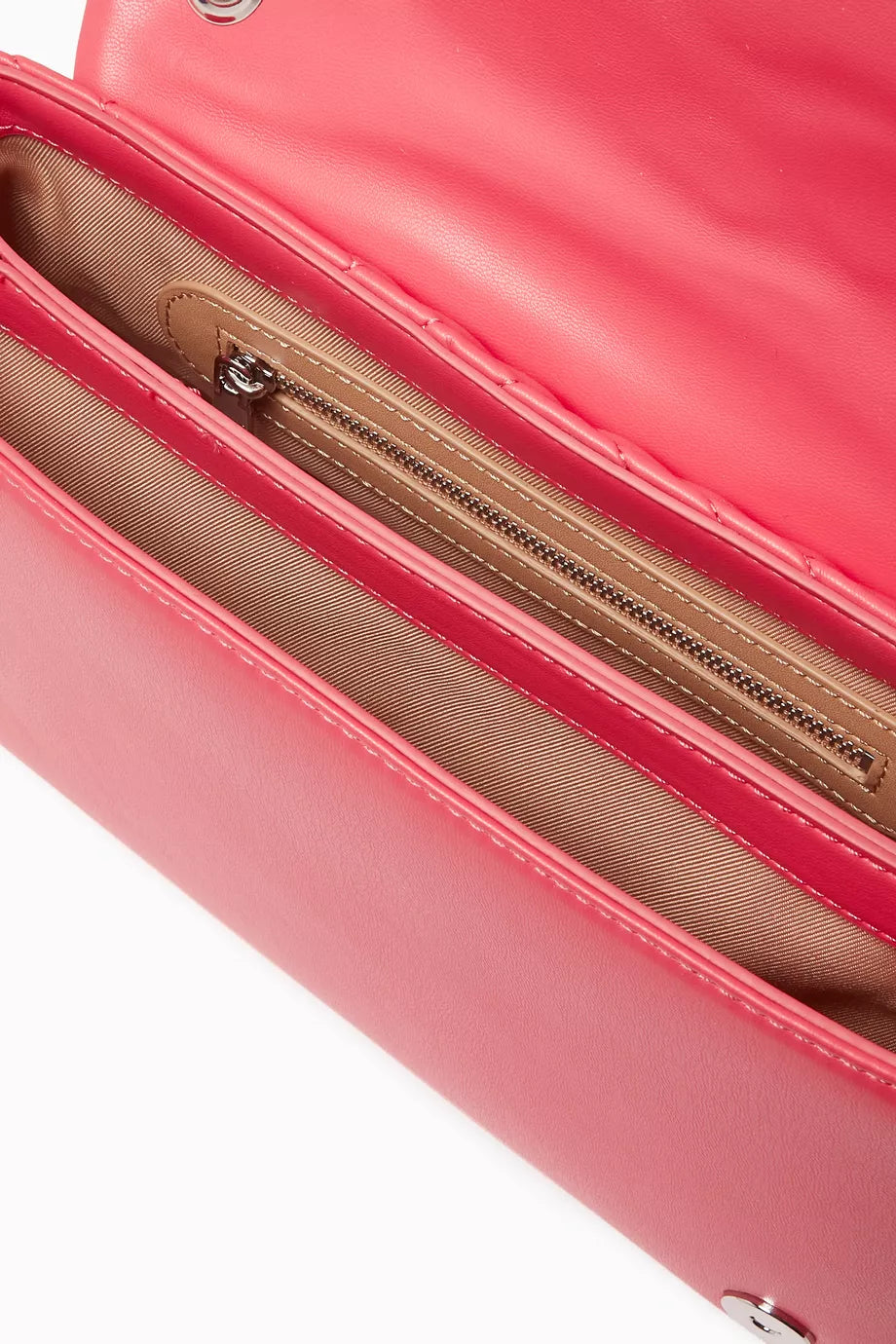 LOVE MOSCHINO Quilted Shoulder Bag in Faux Leather Pink