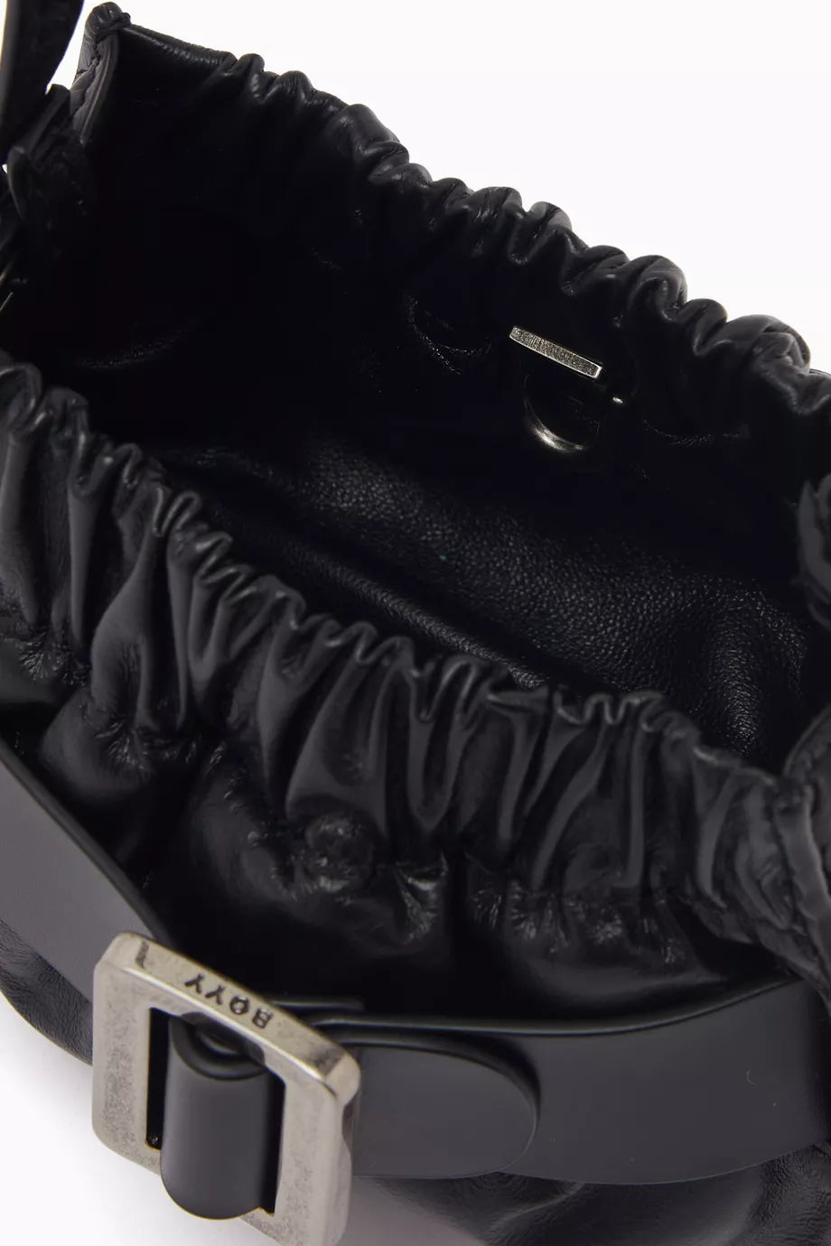 BOYY Micro Scrunchy Rebel Satchel Bag in Leather