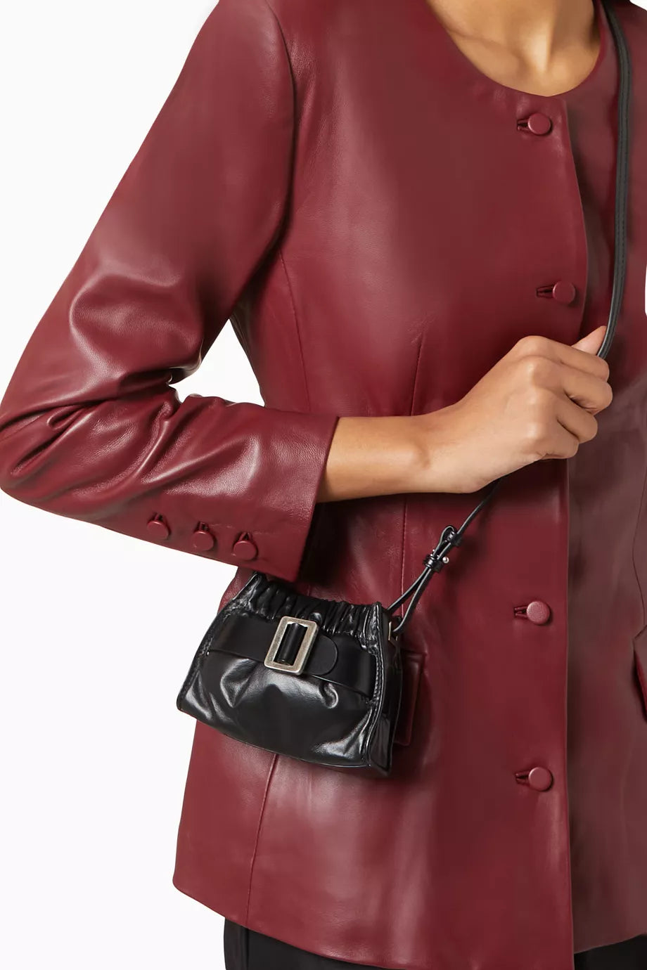 BOYY Micro Scrunchy Rebel Satchel Bag in Leather