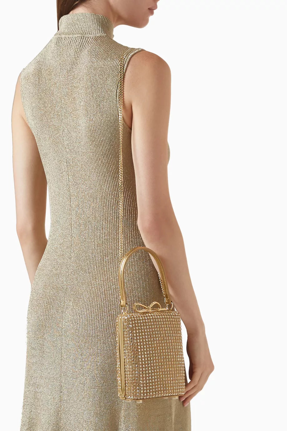 Self-Portrait Mini Crystal Top-handle Bag