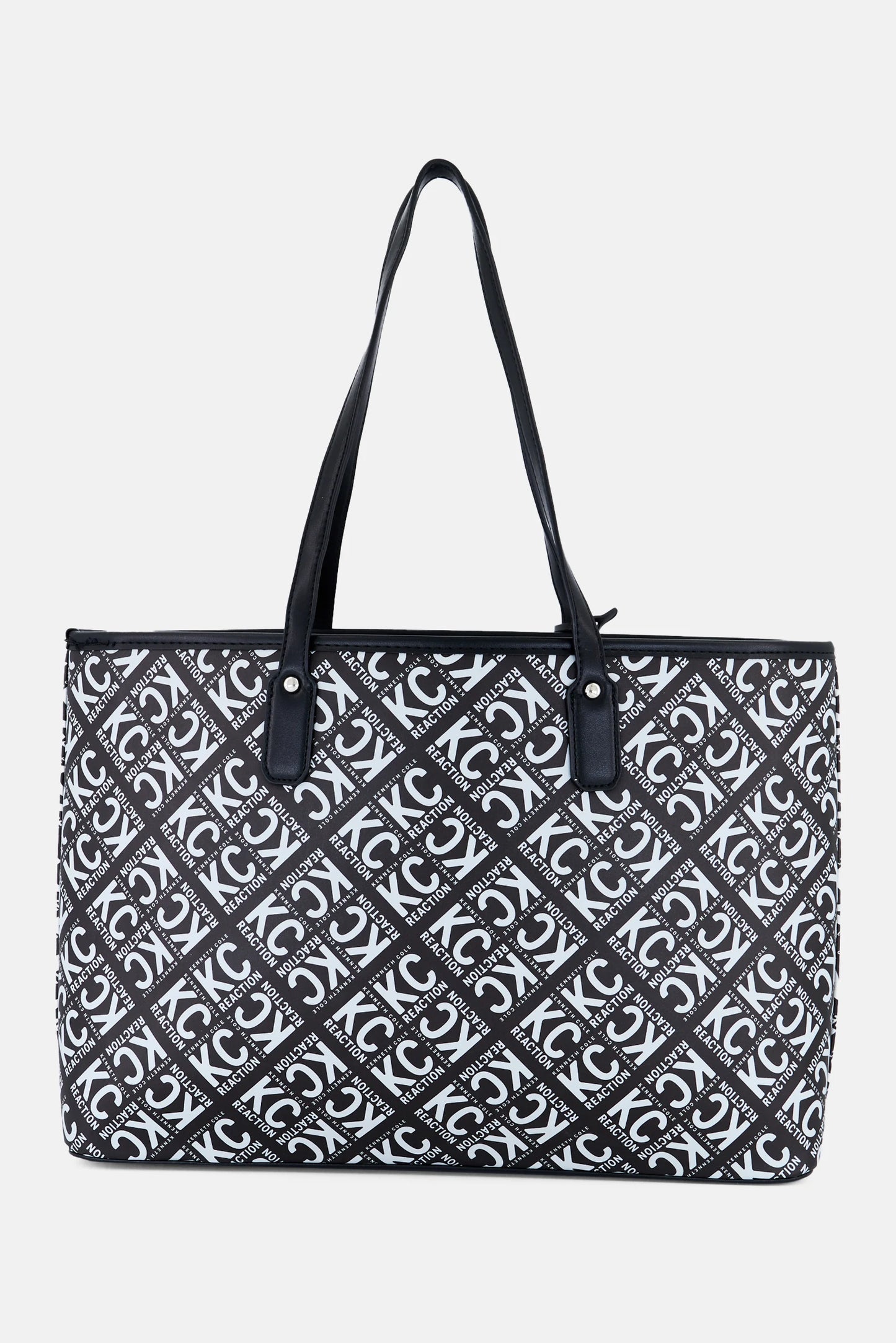 Kenneth Cole Women Brand Logo Tote Bag With Pouch, Black