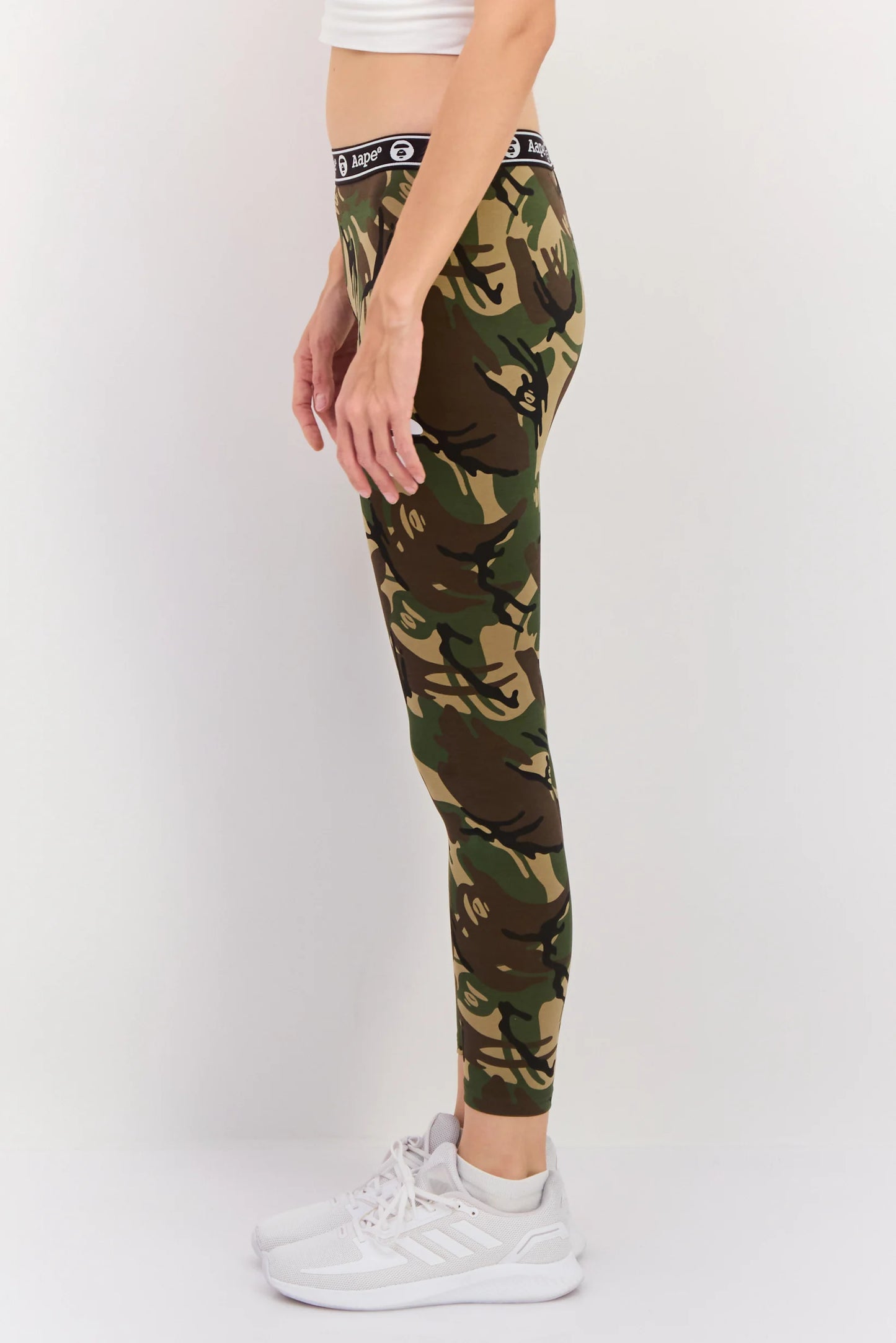 AAPE Women Camouflage Print Leggings, Olive