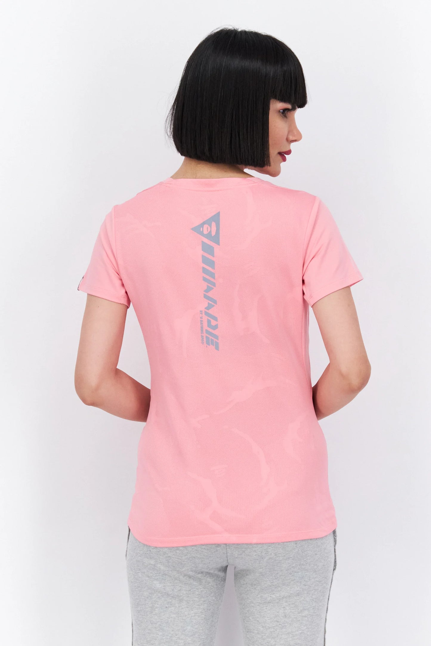 Aape Women Sportswear Fit Short Sleeve Training T-shirts, Light Pink