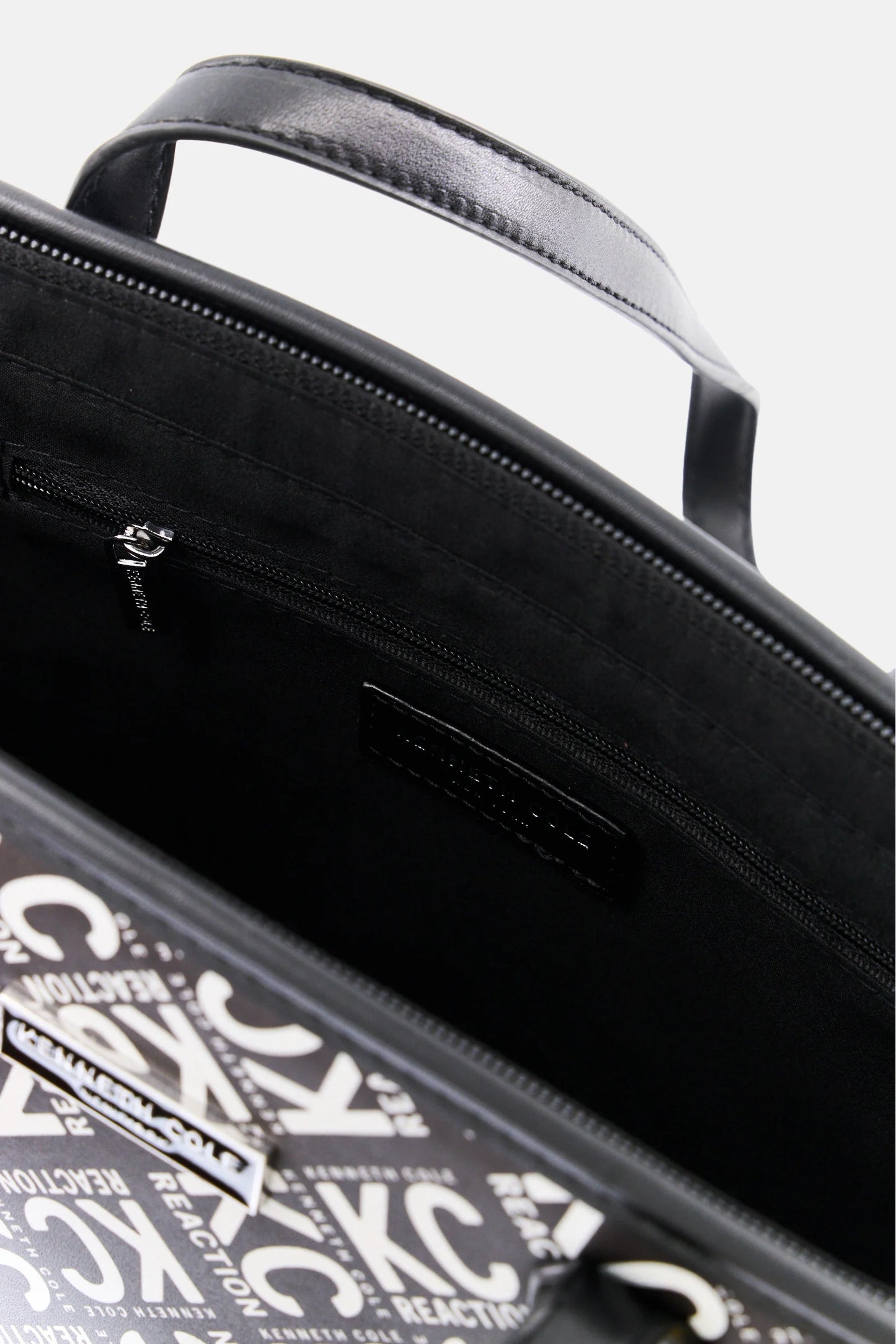 Kenneth Cole Women Brand Logo Tote Bag With Pouch, Black