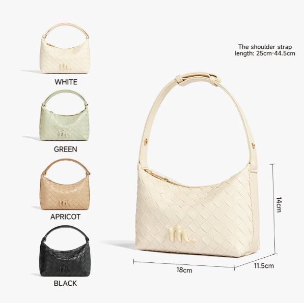 MOSSDOOM Celestia Bag Exquisite Elegant -Woven Texture Underarm Shoulder Bag