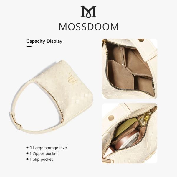 MOSSDOOM Celestia Bag Exquisite Elegant -Woven Texture Underarm Shoulder Bag