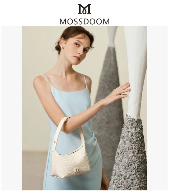 MOSSDOOM Celestia Bag Exquisite Elegant -Woven Texture Underarm Shoulder Bag
