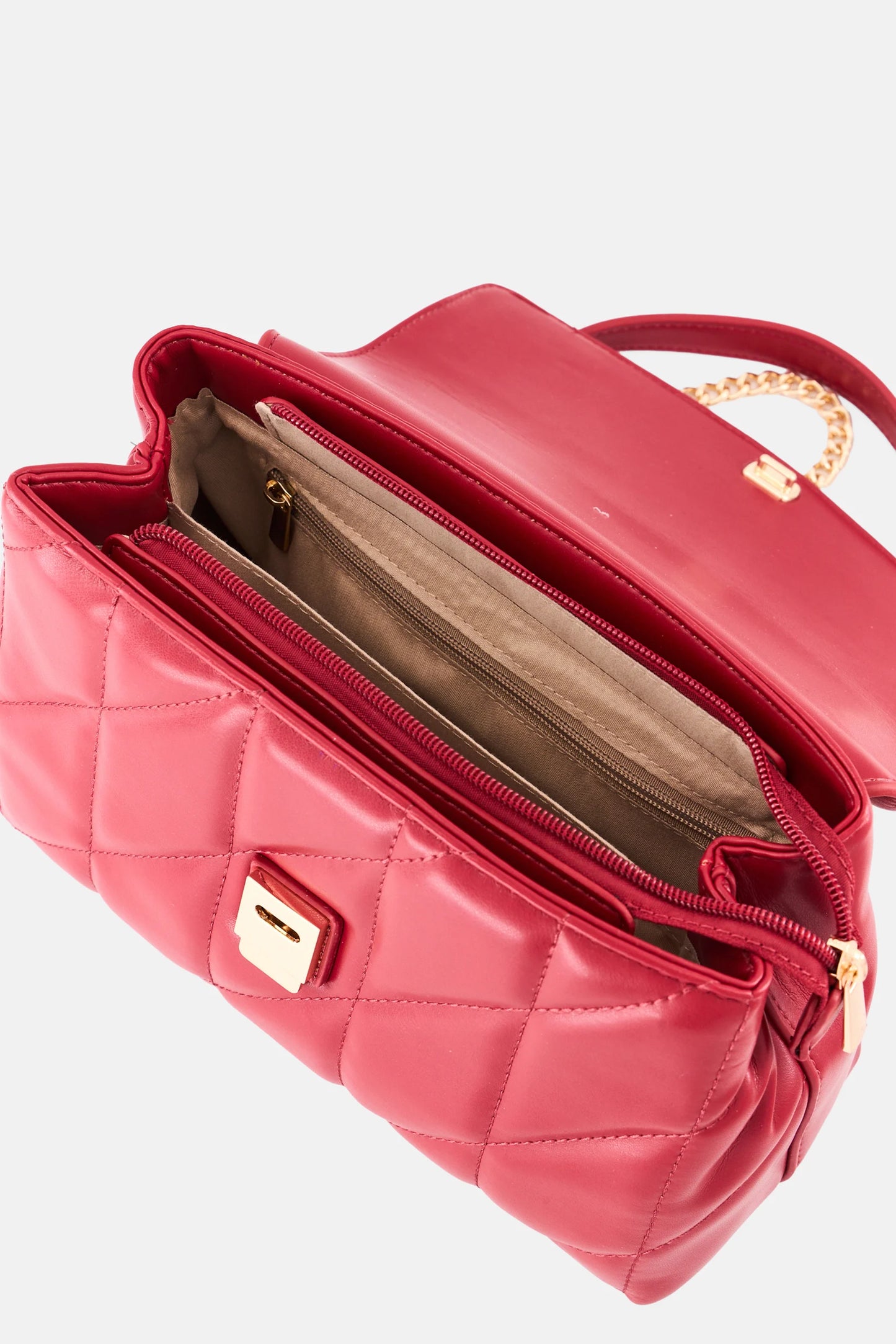 Kathy Ireland  Leather Shoulder Bag, Red