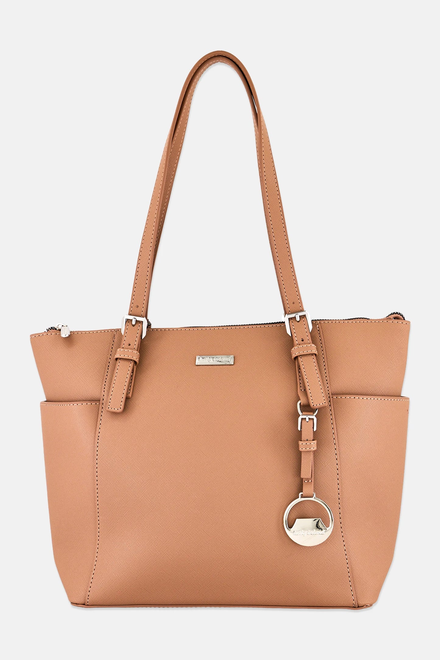 Kathy Ireland Women Brand Logo Handbag, Dusty Rose Pink