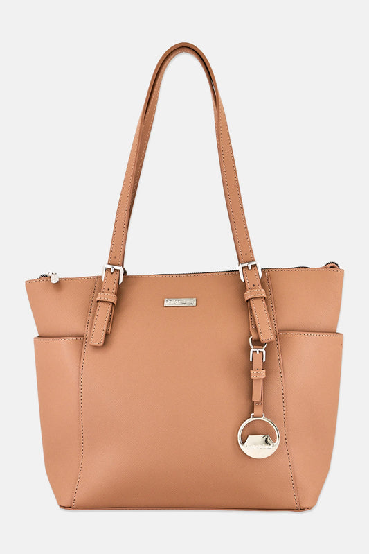 Kathy Ireland Women Brand Logo Handbag, Dusty Rose Pink