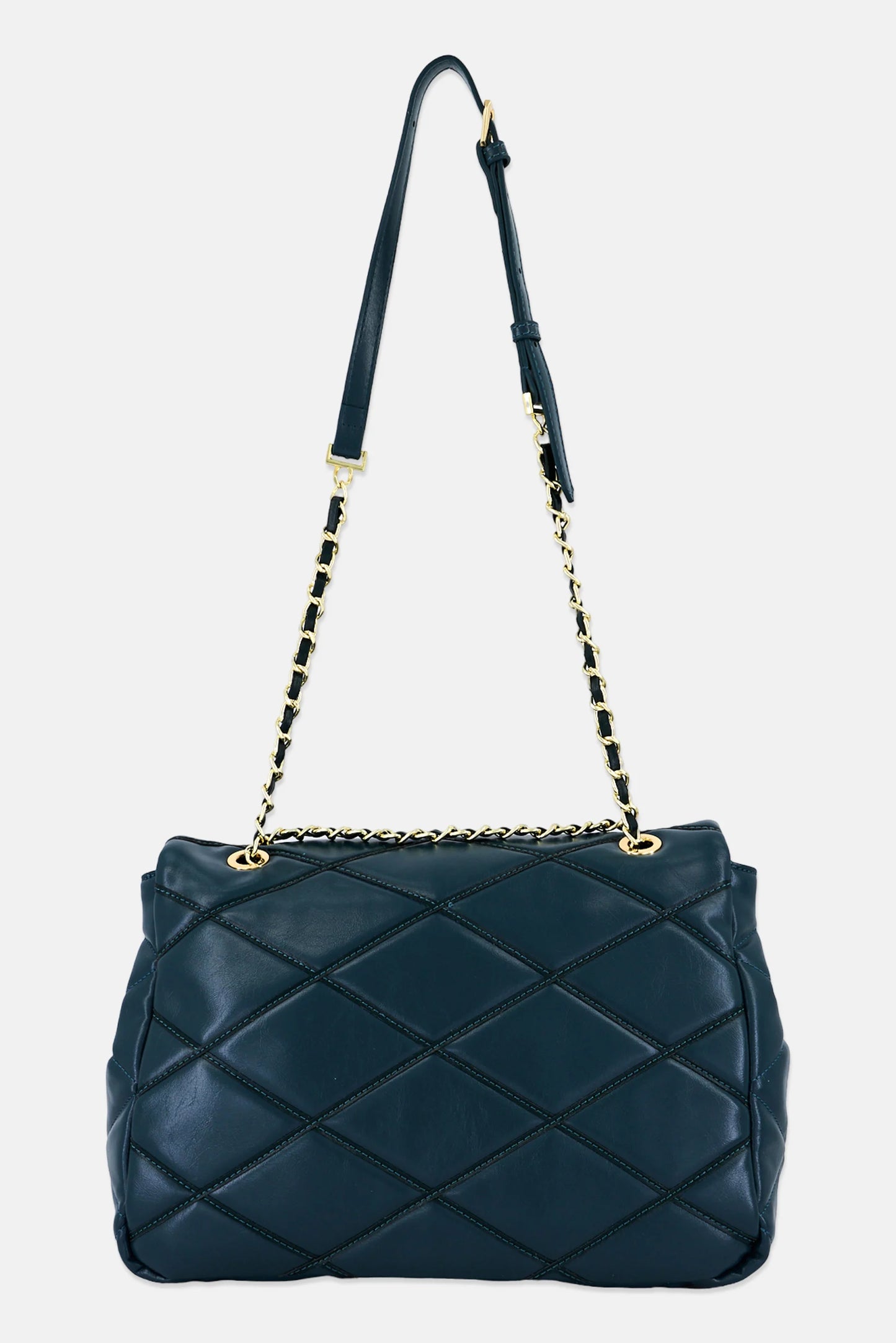 Bebe uilted Turn Lock Cross Body Bag, Teal Green