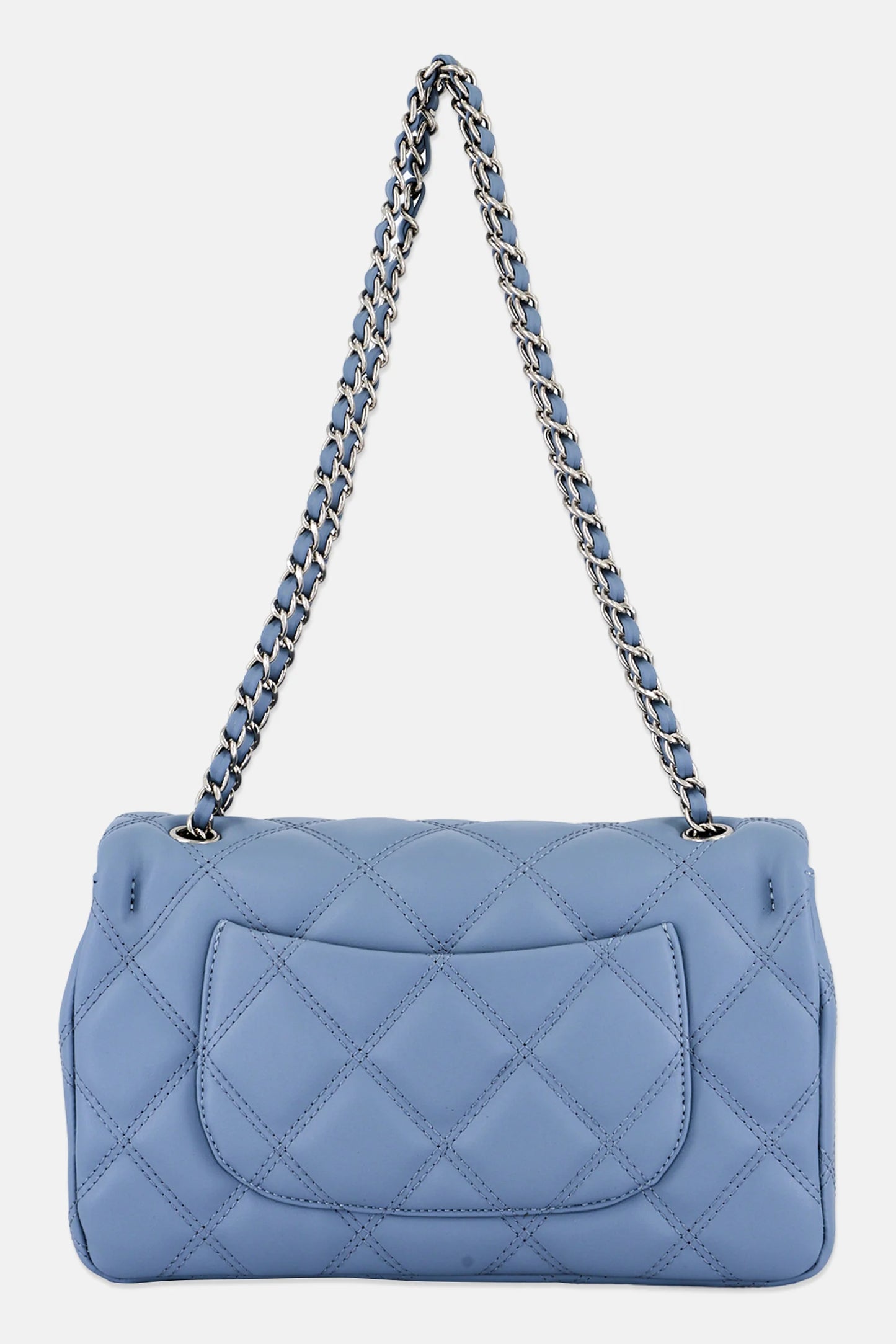 Bebe Quilted Turn Lock Cross Body Bag, Slate Blue