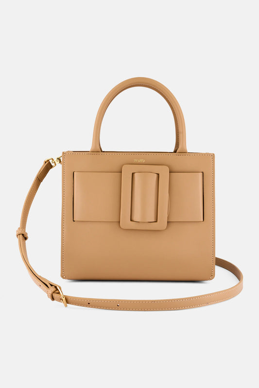 Bebe Solid Satchel Bag, Tan