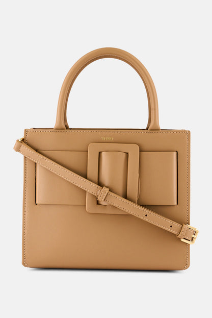 Bebe Solid Satchel Bag, Tan