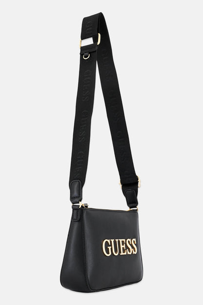 Guess Women Brand Logo Cross Body Bag With Purse, Black