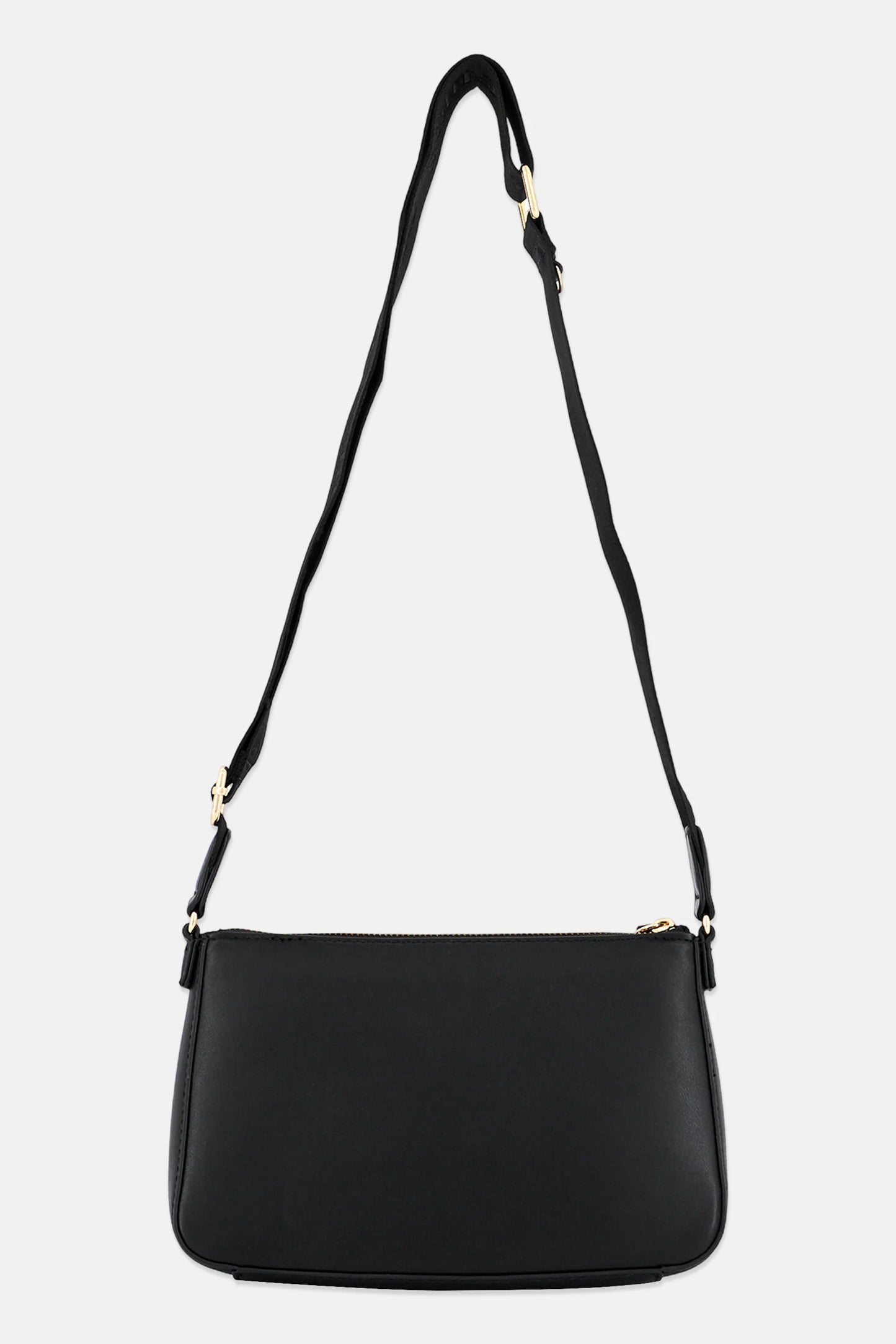 Guess Women Brand Logo Cross Body Bag With Purse, Black