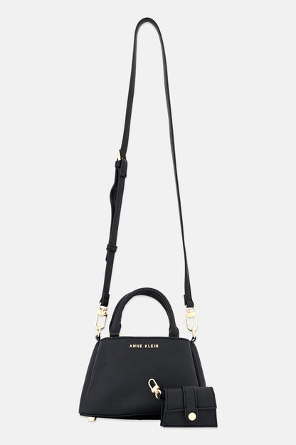 Anne Klein Cross Body Bag With Coin Pouch, Black