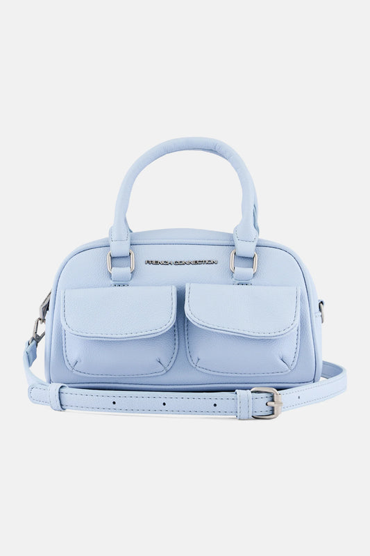 FRENCH CONNECTION Women Brand Logo Satchel Bag, Blue