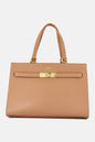 Bebe Women Brand Logo Satchel, Beige