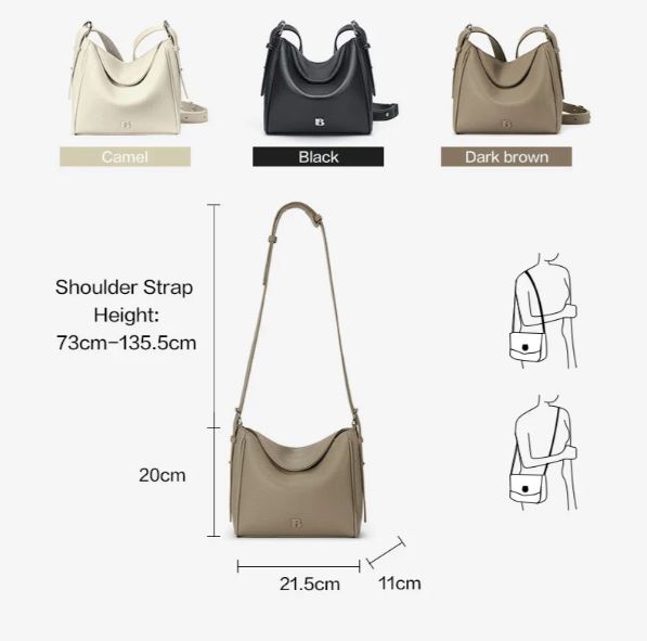 BOSTANTEN ALENA Women's Hobo Bag, Shoulder Bag for Ladies