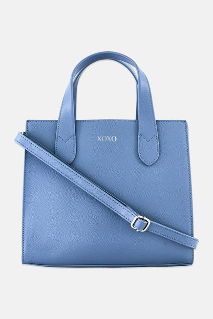 XOXO Women Brand Logo Satchel Bag, Light Blue
