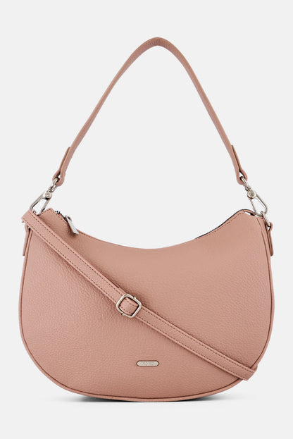 XOXO Women Brand Logo Crescent Handbag, Peach