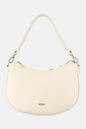 XOXO Women Brand Logo Crescent Handbag, Off White