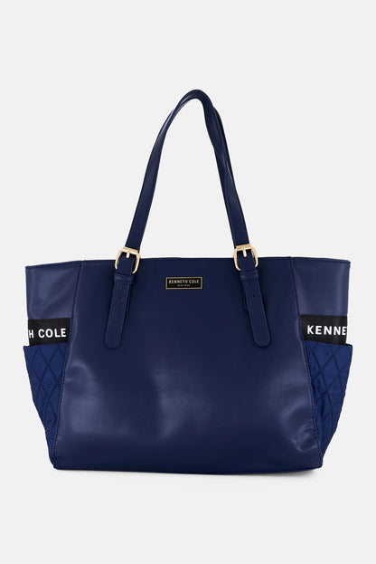 Kenneth Cole Women Brand Logo Tote Bag, Navy