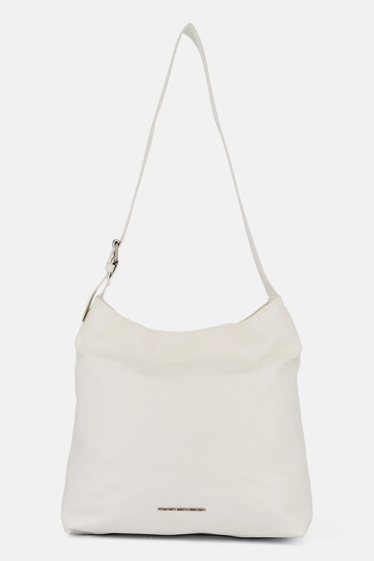 French Connection Women Hardware Logo Shoulder Bag, White