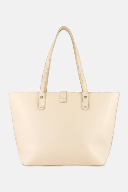 XOXO Women Brand Logo Tote Bag, Cream