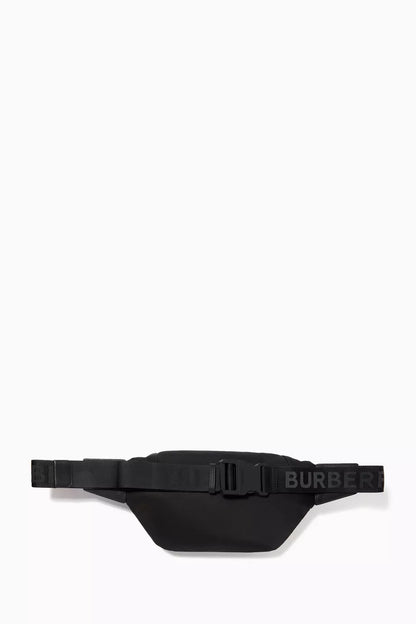 Burberry Logo Print Sonny Belt Bag in ECONYL® Black Men