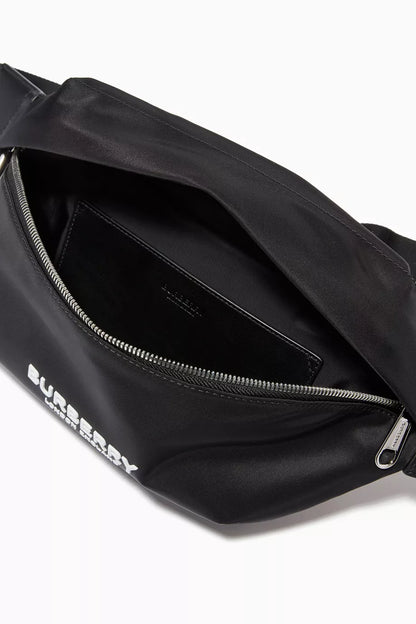 Burberry Logo Print Sonny Belt Bag in ECONYL® Black Men