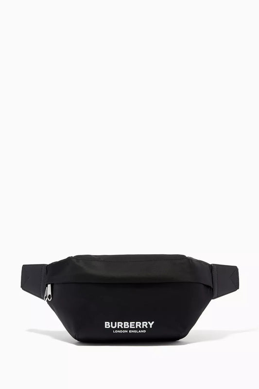 Burberry Logo Print Sonny Belt Bag in ECONYL® Black Men