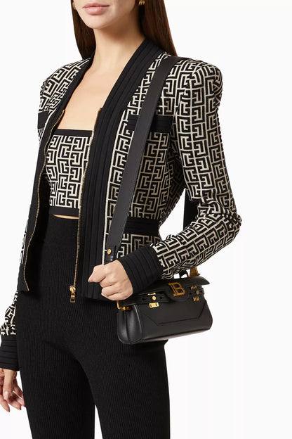 BALMAIN B-Buzz 19 Baguette Bag in Smooth Leather