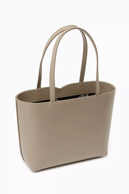 DOLCE & GABBANA Small DG-embossed Logo Tote Bag in Calfskin Camel