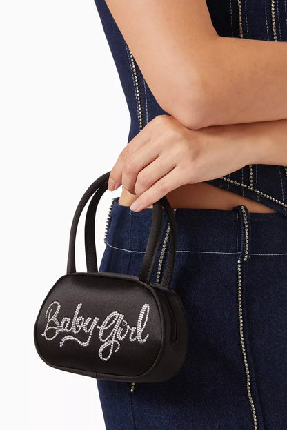 AMINA MUADDI Super Amini Baby Girl Top-handle Bag in Satin
