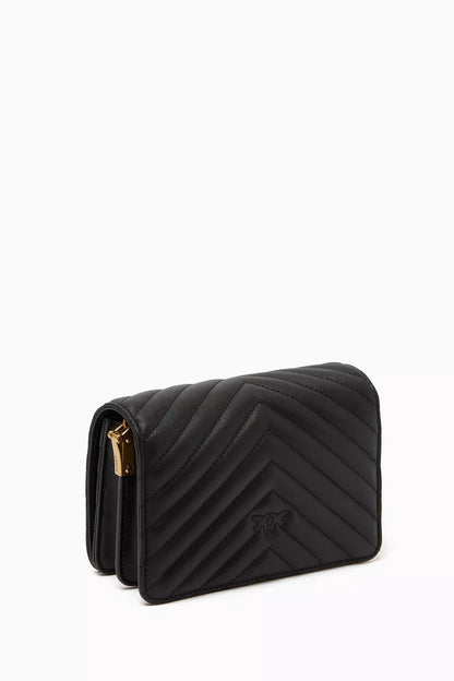 Pinko Mini Love Click Bag in Chevron Leather
