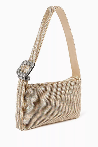 BENEDETTA BRUZZICHES Mini Vitty Mignon Shoulder Bag in Rhinestone Crystal Mesh