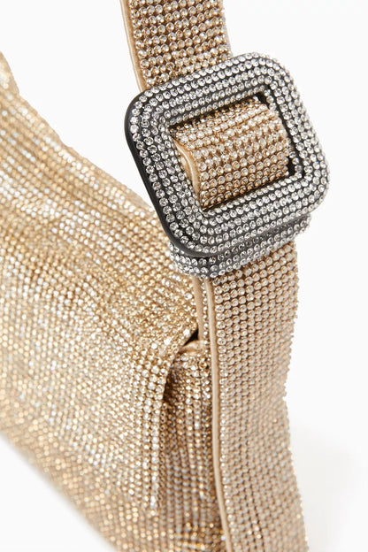BENEDETTA BRUZZICHES Mini Vitty Mignon Shoulder Bag in Rhinestone Crystal Mesh
