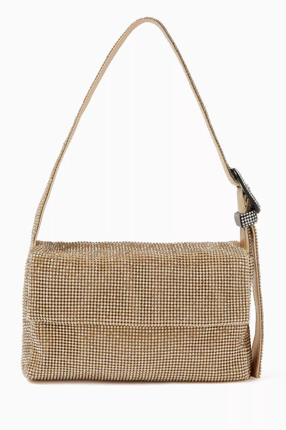 BENEDETTA BRUZZICHES Mini Vitty Mignon Shoulder Bag in Rhinestone Crystal Mesh