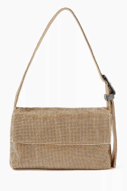 BENEDETTA BRUZZICHES Mini Vitty Mignon Shoulder Bag in Rhinestone Crystal Mesh