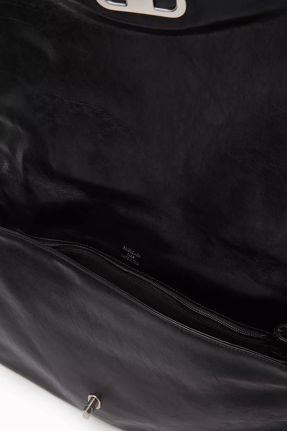 Balenciaga  Large BB Soft Flap Shoulder Bag in Leather Black