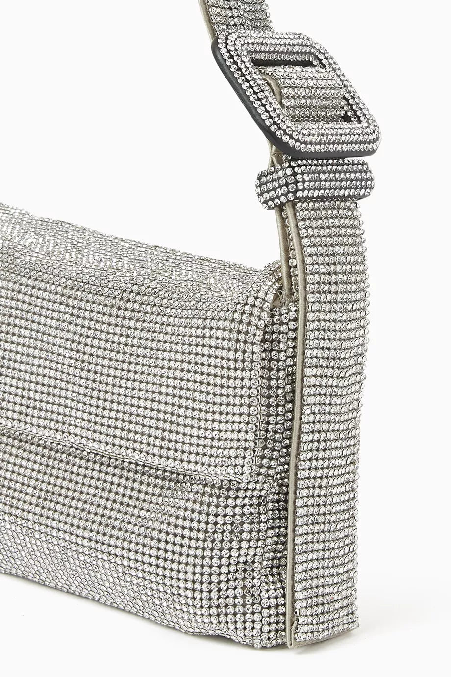 BENEDETTA BRUZZICHES Mini Vitty Mignon Shoulder Bag in Rhinestone Crystal Mesh