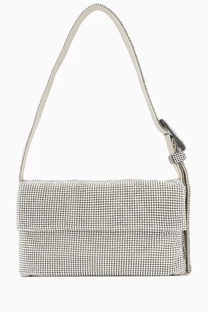 BENEDETTA BRUZZICHES Mini Vitty Mignon Shoulder Bag in Rhinestone Crystal Mesh