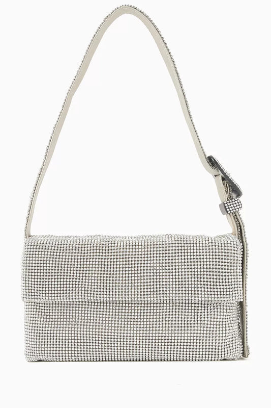 BENEDETTA BRUZZICHES Mini Vitty Mignon Shoulder Bag in Rhinestone Crystal Mesh