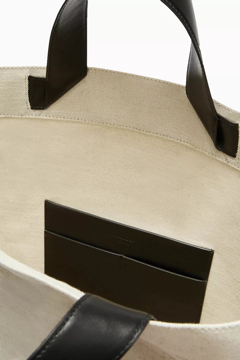 Jil Sander Book Flat Square Shopper in Cotton-linen Canvas